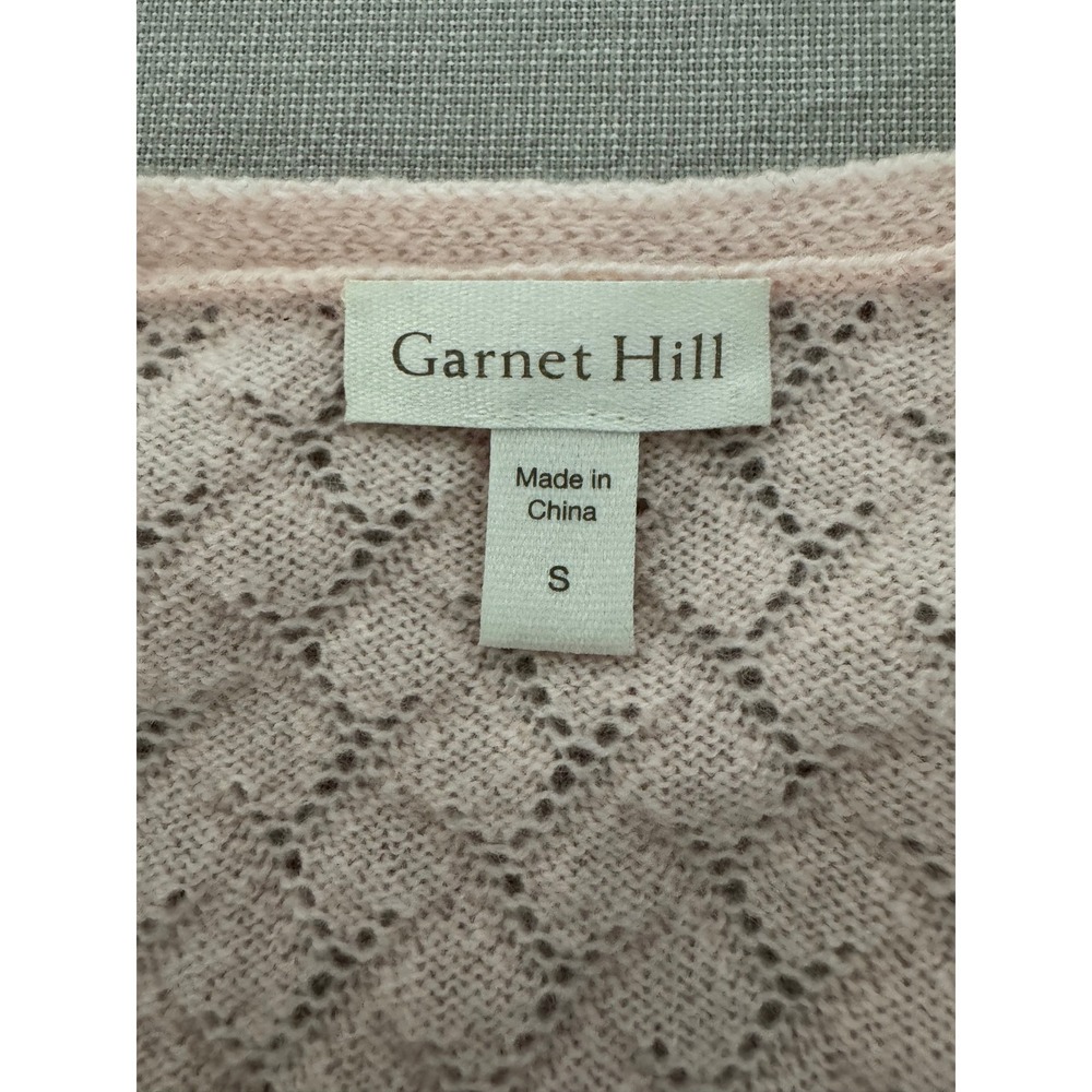 Garnet Hill Cashmere Sweater‎ Small Pink Twisted Front - Picture 6 of 10